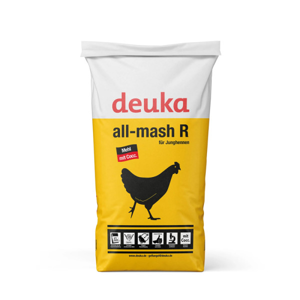 Deuka all-mash R Mehl mit Cocc 25kg - Kükenreifefutter mit Kokzidiostatikum