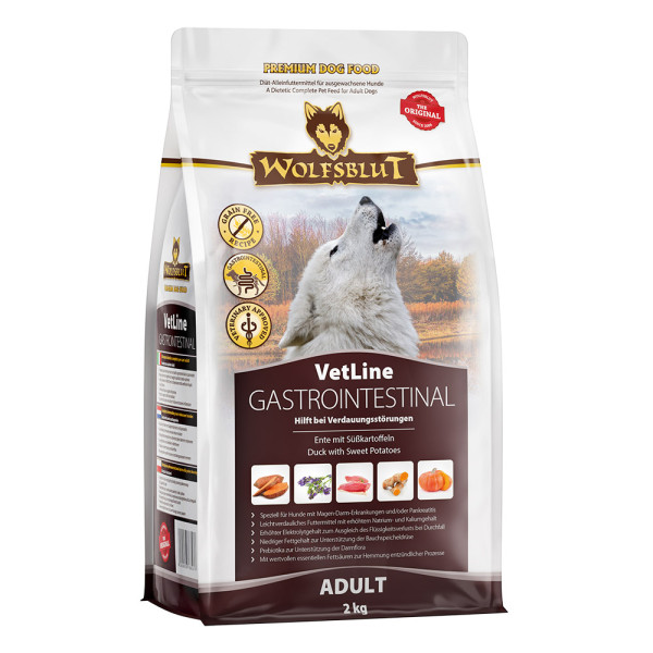Wolfsblut VetLine Gastrointestinal 2kg- Verdauungsstörungen/Bauchspeicheldrüse