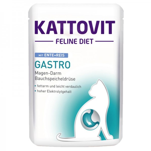 Kattovit Gastro Ente+Reis Pouch 85g