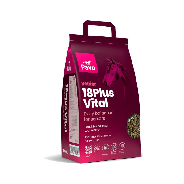 Pavo 18Plus Vital 1kg - getreidefreies Mineralfutter für Seniorpferde