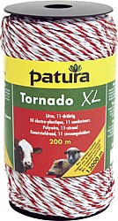 Tornado XL Litze, 200 m Rolle 8 Niro 0,20 mm, 3 Cu 0,30 mm, weiss-rot